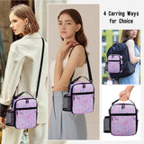 HAWEE Reusable Insulated Lunch Bag for Women - Portable Thermal Meal Tote with Adjustable Shoulder Strap & Bottle Pocket, Small Soft Cooler for Office, Work, Beach, Picnic & Travel