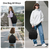 HAWEE Drawstring Backpack Sports Gym Bag with Mesh Pocket, Water-Resistant String Beach Sackpack Swim Bag for Women Men - KAMO