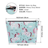 HAWEE Cosmetic Bag for Women Girls Make up Storage Pouch Case Portable Zipper Travel Accessories Organizer for Toiletry Water Repellent, Retro Camellia