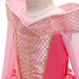 HAWEE Pink Princess Dress Party Toddler Girls Halloween Costume Deluxe Beauty Cosplay Outfit - KAMO
