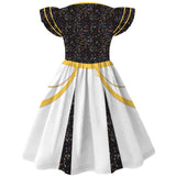 Girl Pop Singer Costume Demon Hunter Dress Dancer Dress Up Halloween Cosplay 3-14 Years - KAMO