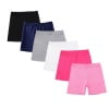 HAWEE 6 Pack Cotton Girls Bike Shorts Cartwheel Toddler Biker Under Dress Dance Multi-Color Shorts, 5-14 Y - KAMO