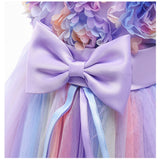 HAWEE Kids Flower Dresses For Baby Girls Elegant Wedding Princess Dress Ceremony Party Rainbow Tutu Ball Gown - KAMO
