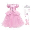 HAWEE Toddler Girls Princess Blue Costumes Halloween Dress up Fancy Gown for Cosplay Party - KAMO