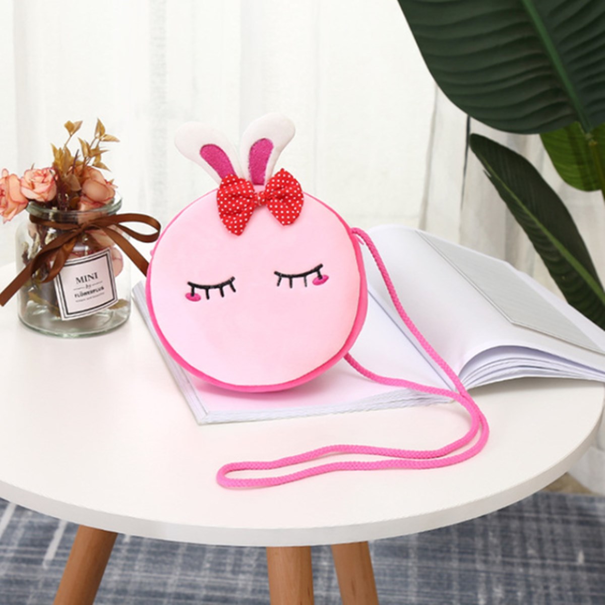 Children's Unicorn Shoulder Bag Toddler Plush Bag Round Purse Kid Crossbody Princess Handbags Girl's Gift - KAMO