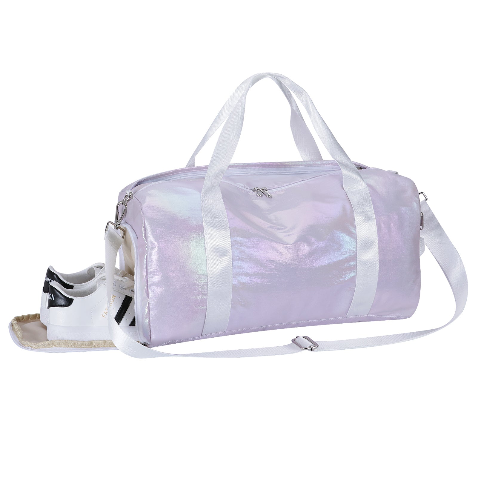 KAMO Gym Bag for Women, Sport Duffle Bag with Shoe Compartment & Wet Pocket, Weekender Overnight Bag Compartment for Women Girls Travel, Gym, Yoga, School - KAMO