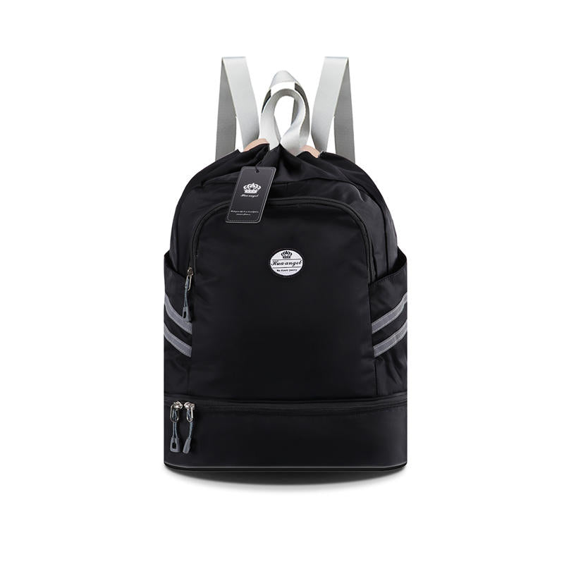 Drawstring Backpack Bag | Dry & Wet Separation Gym Bag | Sports Backpack with Shoe Compartment - KAMO