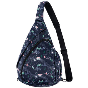 Kamo Crossbody Chest Bag | Alpaca Print Backpack | Cute Women Rope Bag - KAMO