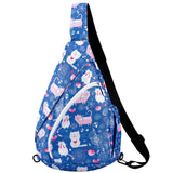 Kamo Crossbody Chest Bag | Alpaca Print Backpack | Cute Women Rope Bag - KAMO